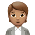 🧑🏽‍💼 office worker: medium skin tone display on Apple